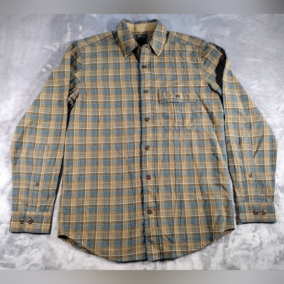 Filson Rustic Oxford Multicolor Plaid Long Button Shirt Mens Small - Picture 1 of 8